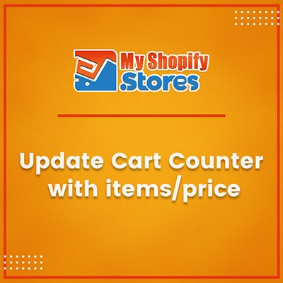Update Cart Counter with items/price